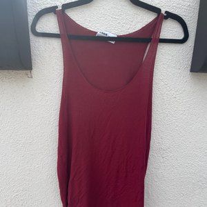 Women's Large Zara Red Basic Stretchy Flowy Tank